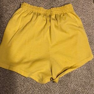 Yellow soffee shorts